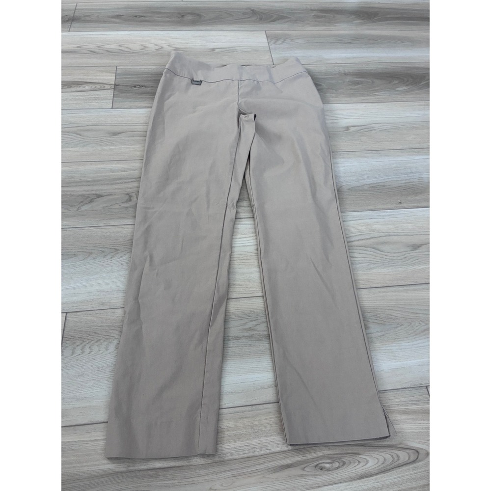 Peck & Peck Tan Khaki Pull On Straight Leg Stretch Dress Pants Womens 10